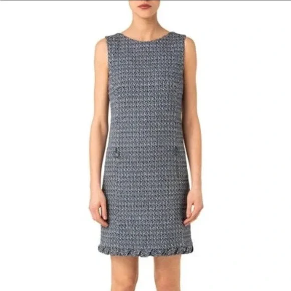 Akris Punto | Dresses | Akris Punto Sleeveless Denim Tweed Shift Dress In  Denim Sky Size 8 Nwot | Poshmark